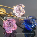 Angelic Single Valentine&#39;s day Crystal Glass Rose Flor para novia